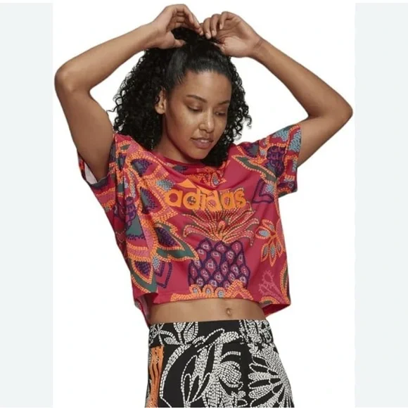 Adidas Farm GFX Tee Pink and Orange - Picture 1 of 9